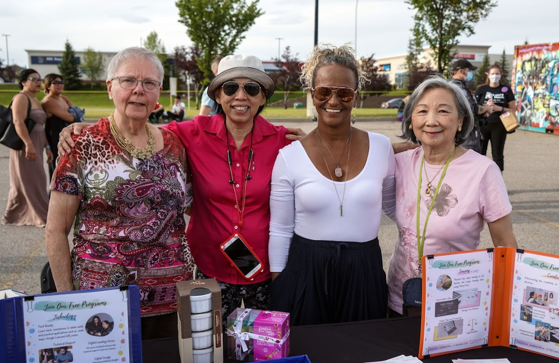image of seniors smiling at an event